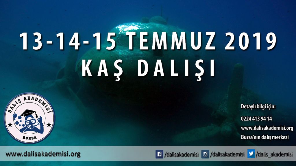 13-14-15 Temmuz Kaş Dalışı